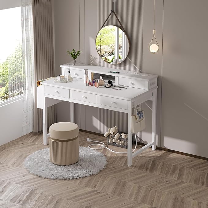 Lufeiya White Computer Desk - Image 4