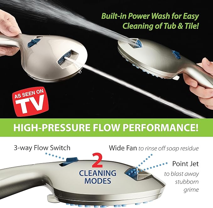 Hotel Spa AquaCare High Pressure 8-mode Handheld Shower Head - Image 5