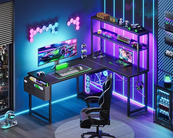 AODK L Shaped Desk Gaming Desk - Image 2