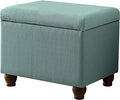 Home Decor | Upholstered MediumRectangular Storage Ottoman | Hinged Lid Ottoman by Spatial+Order