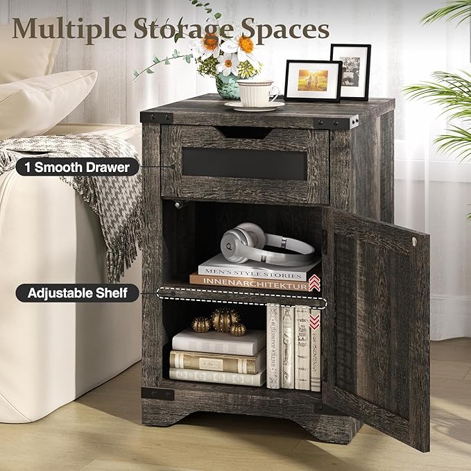 Farmhouse End Table Set of 2 - Image 3