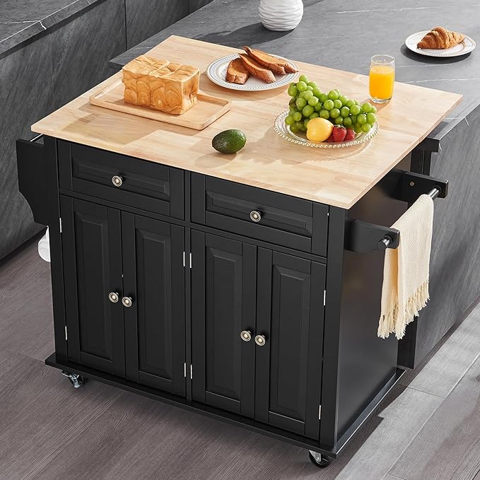 VEVOR Kitchen Island Cart, Rolling Table - Image 7