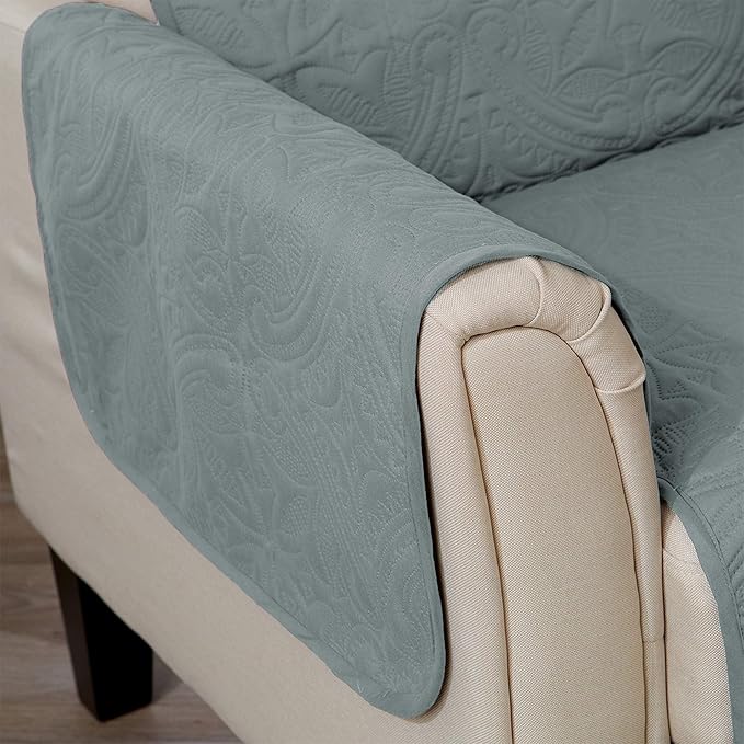 Medallion Stitched Solid Furniture Protector Stain Resistant Durable Furniture - Image 6