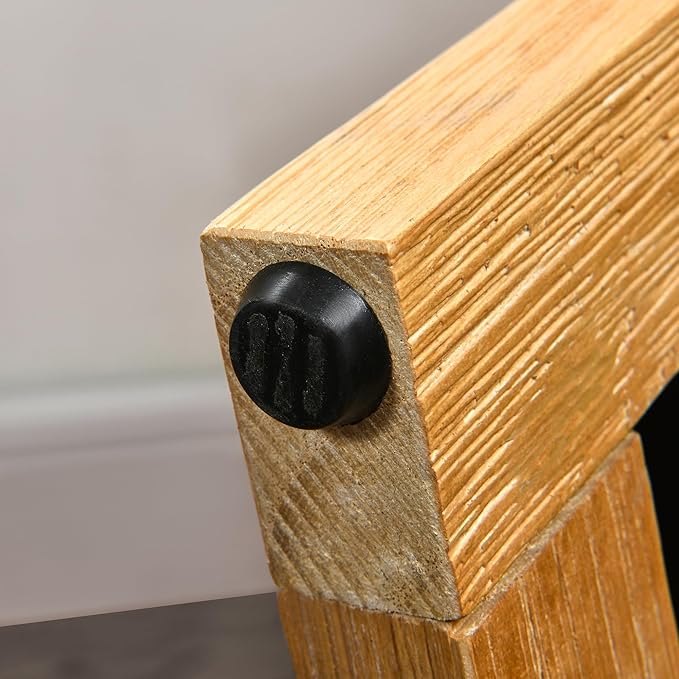 MODERION Large Round End Table, Rustic Beside Table - Image 7