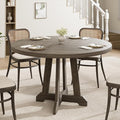 Dining Table for 4 to 6 People, 47 Inch Round Dining Table, Wooden Kitchen Table by Garvee