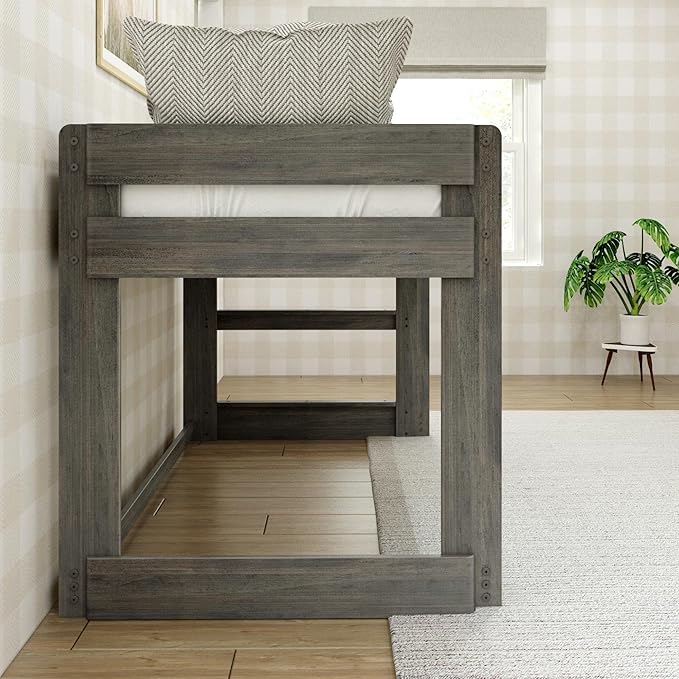 Max & Lily Modern Farmhouse Low Loft Bed, Twin Bed Frame - Image 7
