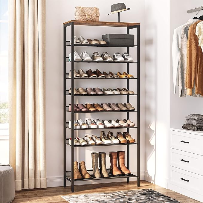 HOOBRO 10-Tier Shoe Rack, 29.5"L Shoe Shelf, Large Capacity Shoe Storage - Image 2