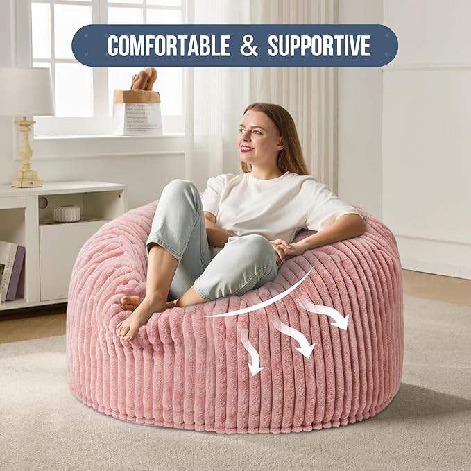 3ft Bean Bag Chairs for Adults Large Beanbag Chair - Image 5