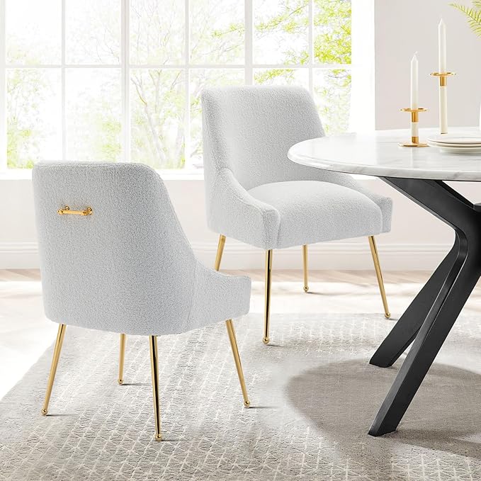 Modern Velvet Dining Chairs Set of 6, Contemporary Upholstered Furniture - Image 8