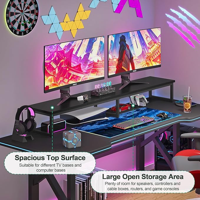 Clikuutory 59" Large TV Riser for 32-75 inch TVs, Tabletop Stand - Image 3