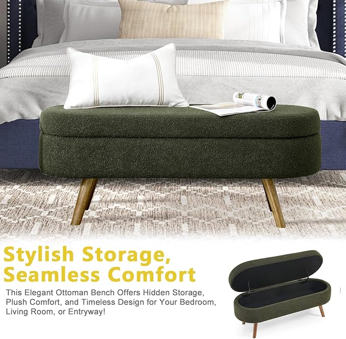 NicBex Ottoman Bench with Storage - Image 4