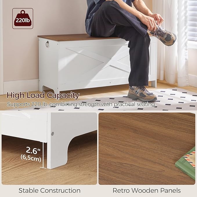 47.2" Toy Chest, Sturdy Entryway Storage Chest - Image 4