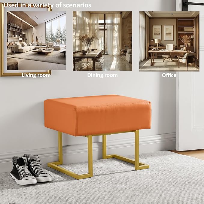 Modern Style Bedroom Single Seat Bench, Cushioned Bed end Stool, Living Room - Image 7