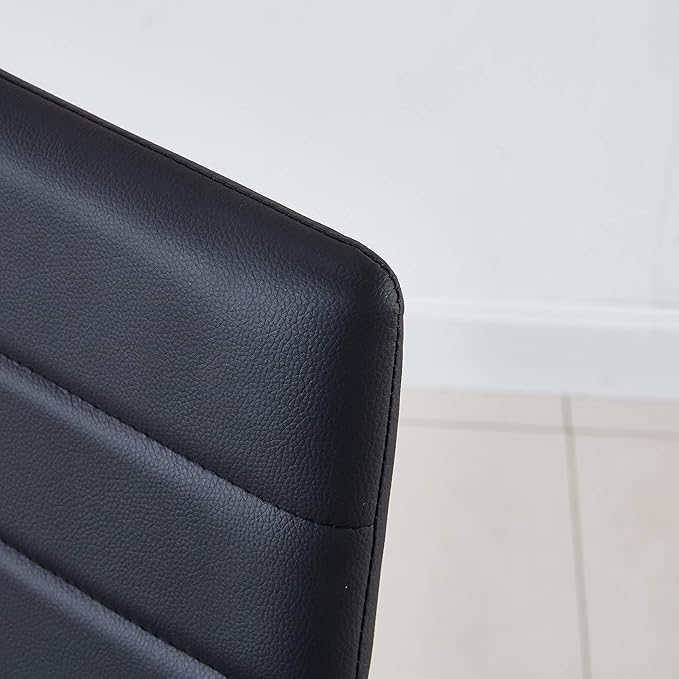 Modern Minimalist Dining Chair Fireproof Leather Sprayed Metal Pipe Diamond - Image 5