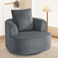Furnimart 360° Swivel Barrel Accent Chair, Round Upholstered Comfy Lounge Chair by FurnimartFurniture