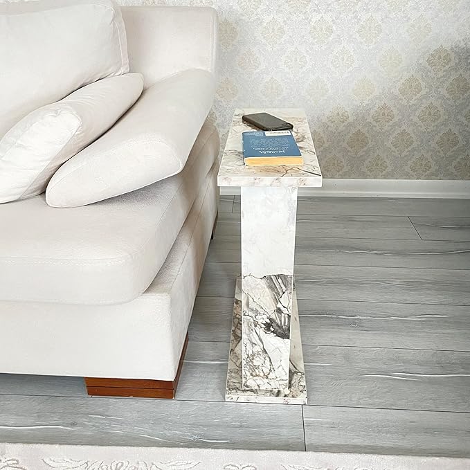 Very Narrow Side Table for Living Room, Small Apartment Space Between Chairs - Image 5