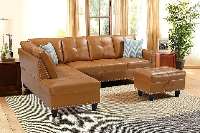 98 Inch L Shaped Sectional Sofa - Image 3