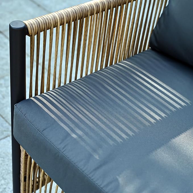 Outdoor Wicker 2 Seater Sofa Set - Image 6