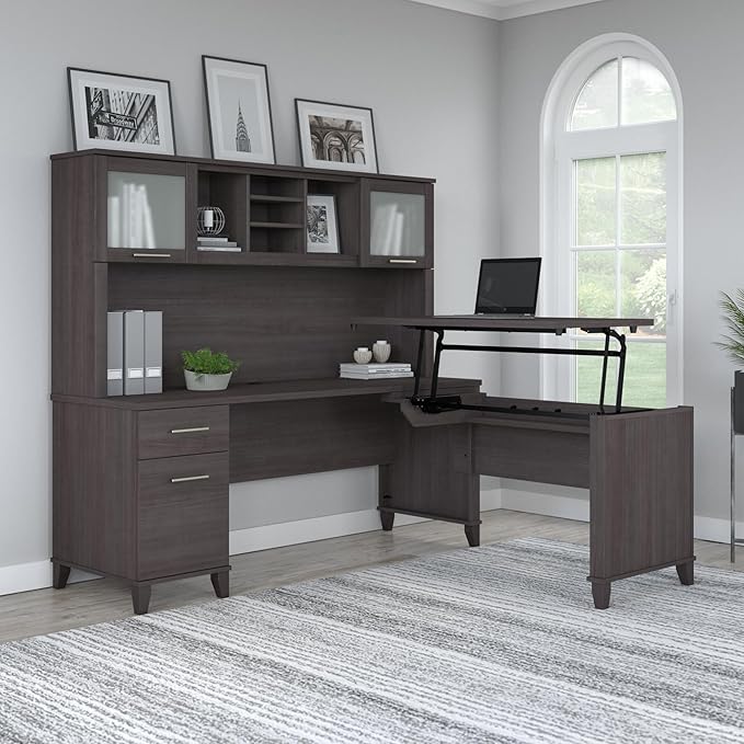 Bush Furniture Somerset 3 Position Sit to Stand L Shaped Desk - Image 2