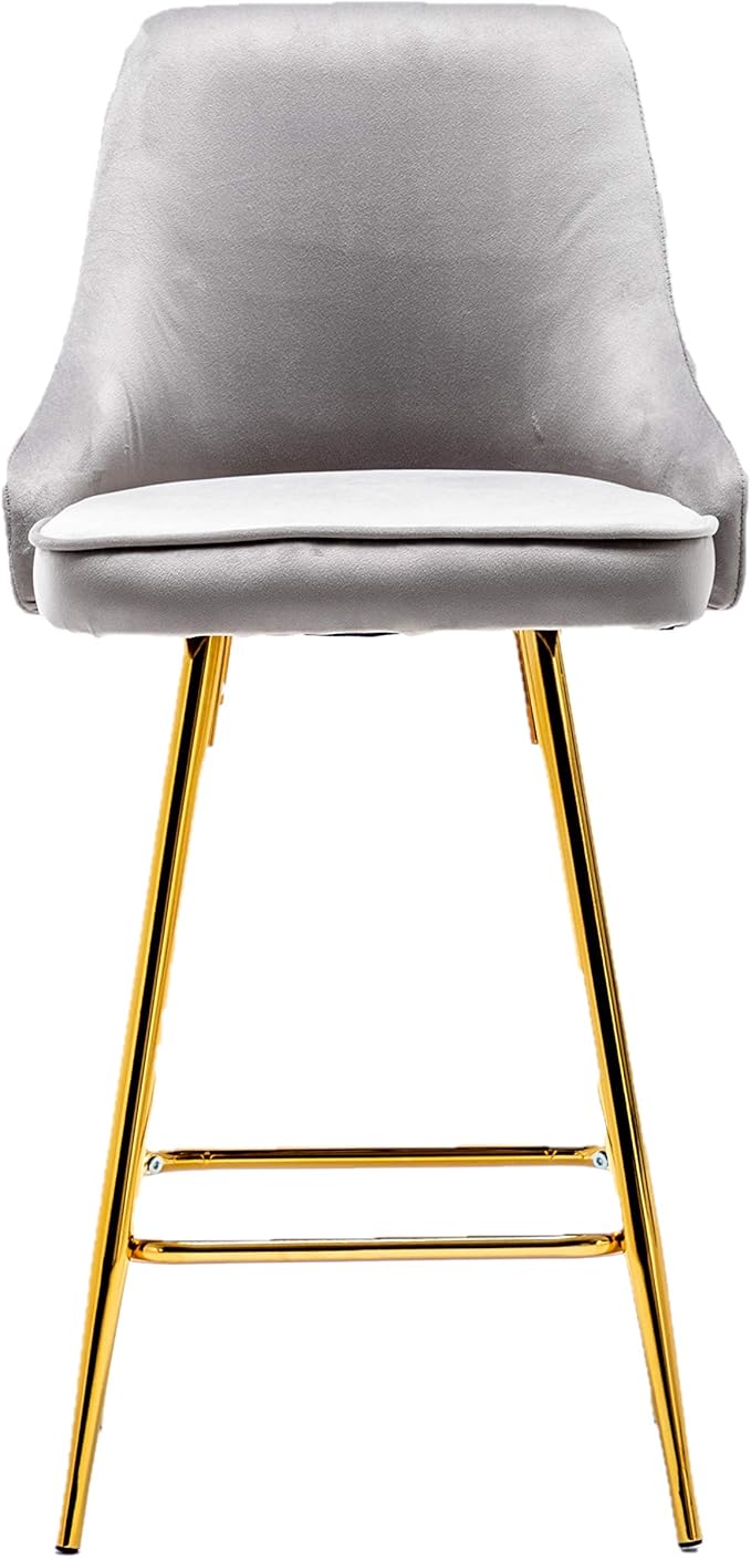 BTEXPERT Set of 2. Upholstered Dining Bar Chairs Footrest High Back Counter - Image 3