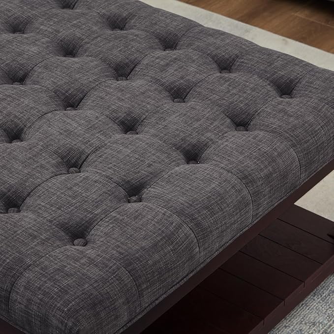 24KF Upholstered Square Coffee Table - Image 5