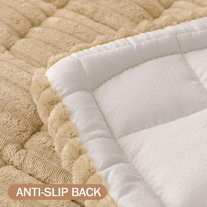 Smiry Couch Cover for Dogs Washable, Non Slip Fuzzy Pet Couch Covers for 3 - Image 6