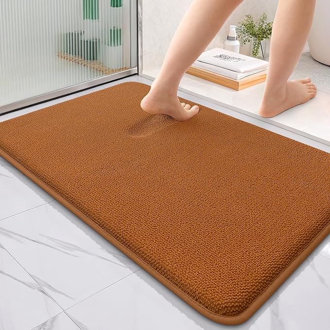 OLANLY Thick Memory Foam Bath Mat Rug 36x24, Extra Soft Absorbent Bathroom Rug by OLANLY