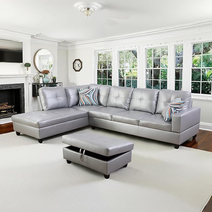 NicBex Sectional Couch 3 Pieces Sofa Set by NicBex