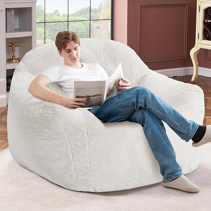 Giant Bean Bag Chair for Adults, Large Memory Foam BeanBag Chairs, Oversized - Image 3