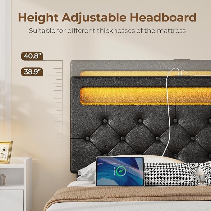 Rolanstar Full Size Bed Frame - Image 7