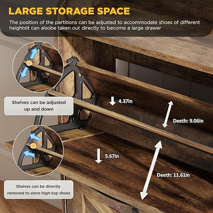 Maupvit Large Shoe Storage Cabinet - Image 6