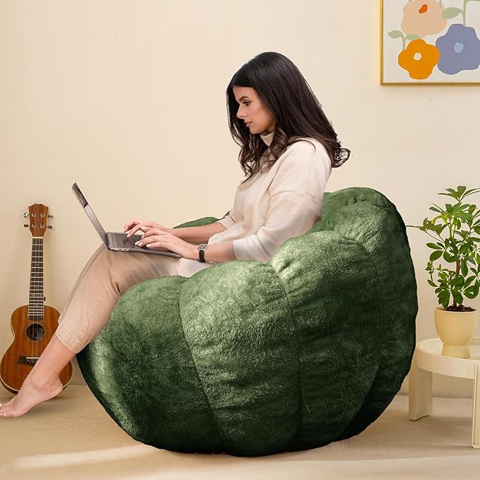 Pumpkin Bean Bag Sofa Chair for Adult, Beanbag Couch - Image 7