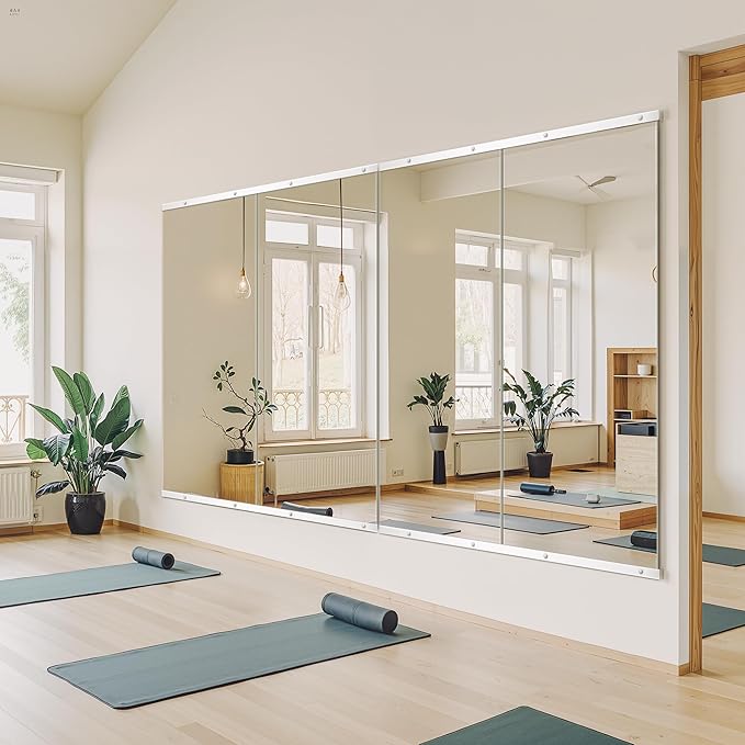 Home Gym Mirror for Wall, Mirror Full Length, Glass Frameless Body Large Mirror - Image 4