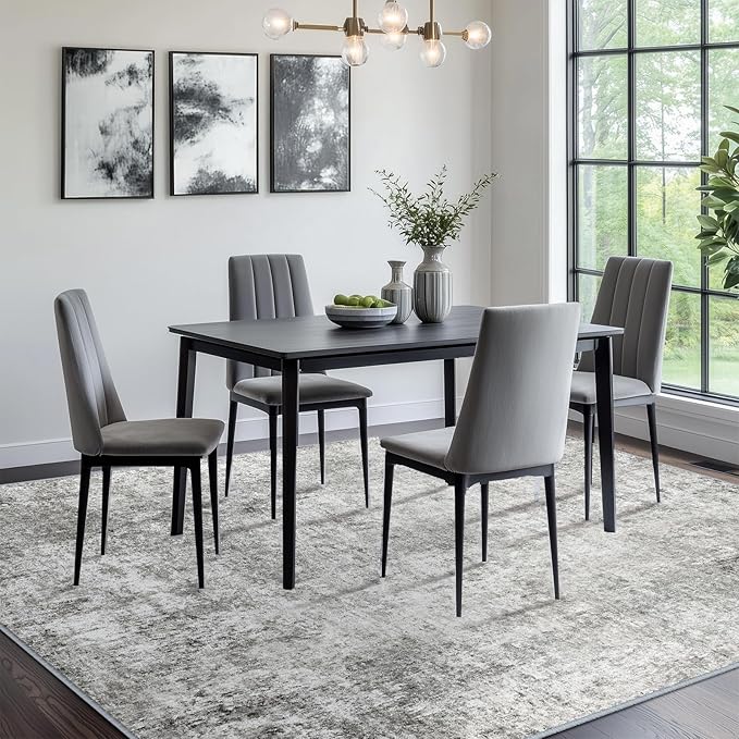 Washable Area Rugs 5'x8' Non-Slip Modern Abstract Soft - Image 3
