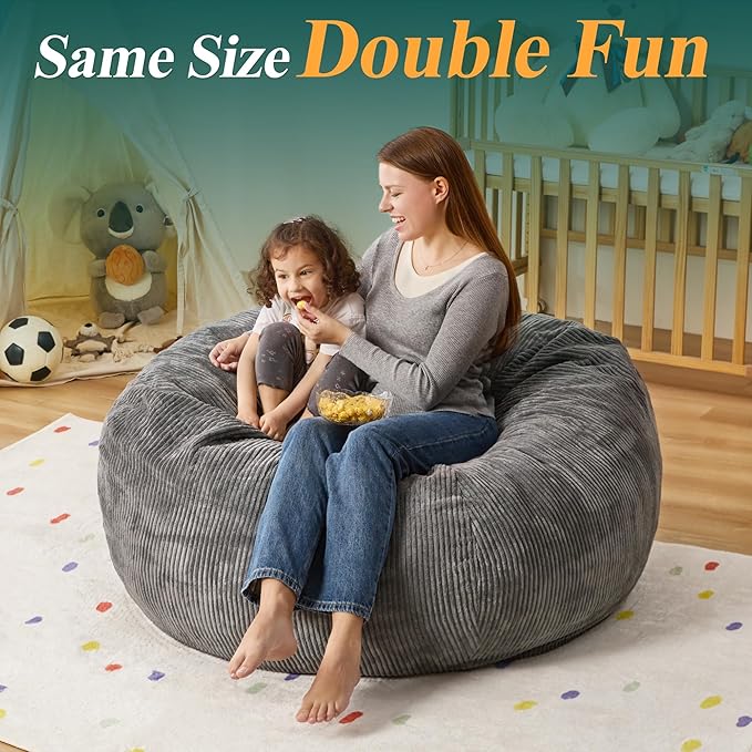 3.5FT Bean Bag Chairs Teardrop Bean Bag Chair - Image 6