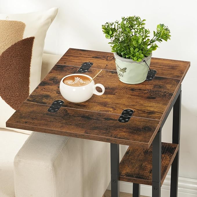 HOOBRO Foldable End Table, C Shaped Side Table - Image 8