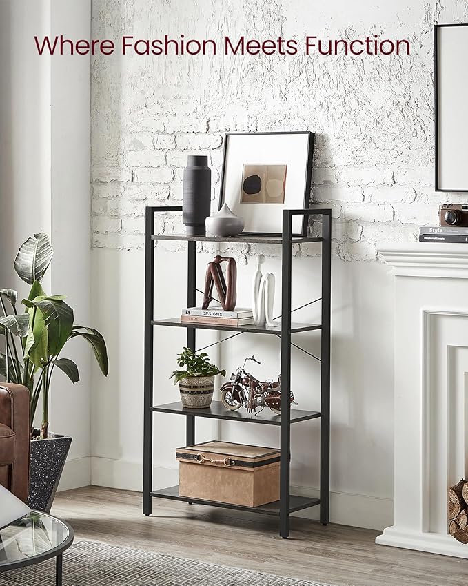 VASAGLE 4-Tier Bookshelf, Bookcase - Image 4