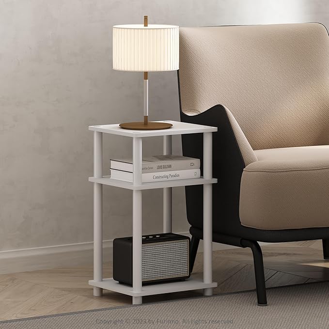 Furinno Just 3-Tier Turn-N-Tube End Table by Furinno-FitsYourSpaceFitsYourBudget