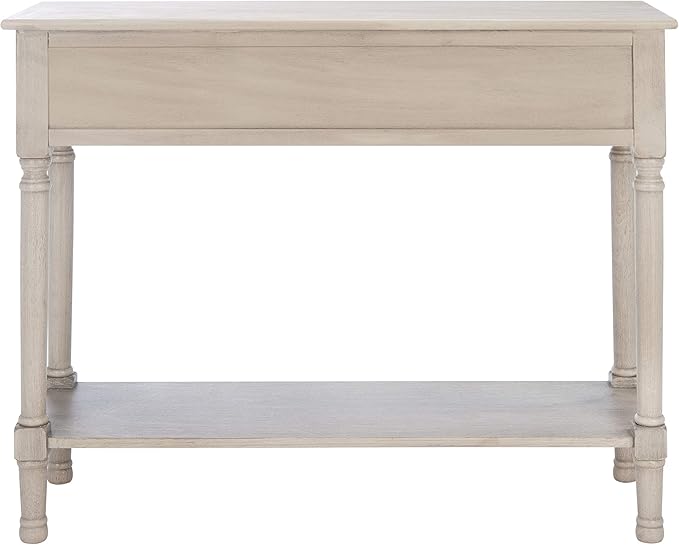 Safavieh Home Collection Tate Greige 2-Drawer Bottom Shelf Console Table - Image 6