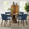 COLAMY Upholstered Dining Chairs Set of 4, Modern PU Leather Dining Room by COLAMYINC