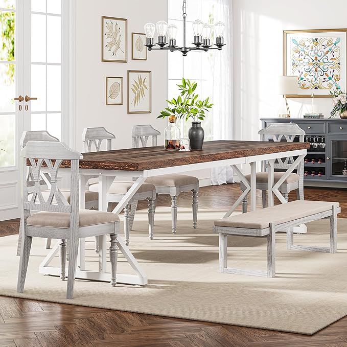 Tribesigns Farmhouse Dining Table - Image 8