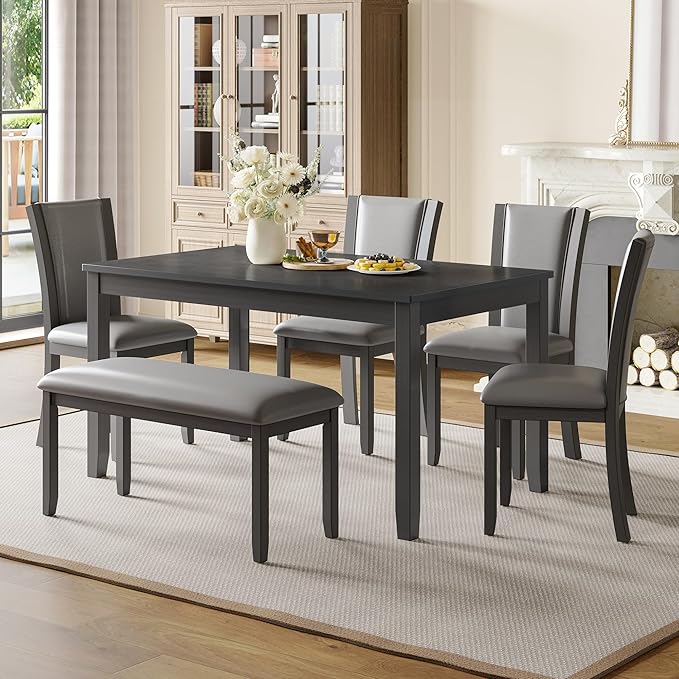 KEIKI 6-Piece Standard Height Dining Table Set - Image 2