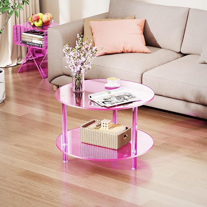 Acrylic Nightstand Side Table Modern Design Clear Home Decor Display End Table - Image 6