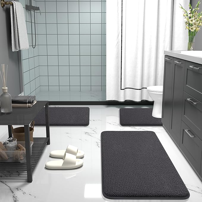 OLANLY Thick Memory Foam Bath Mat Rug 24x16, Extra Soft Absorbent Bathroom Rug - Image 7