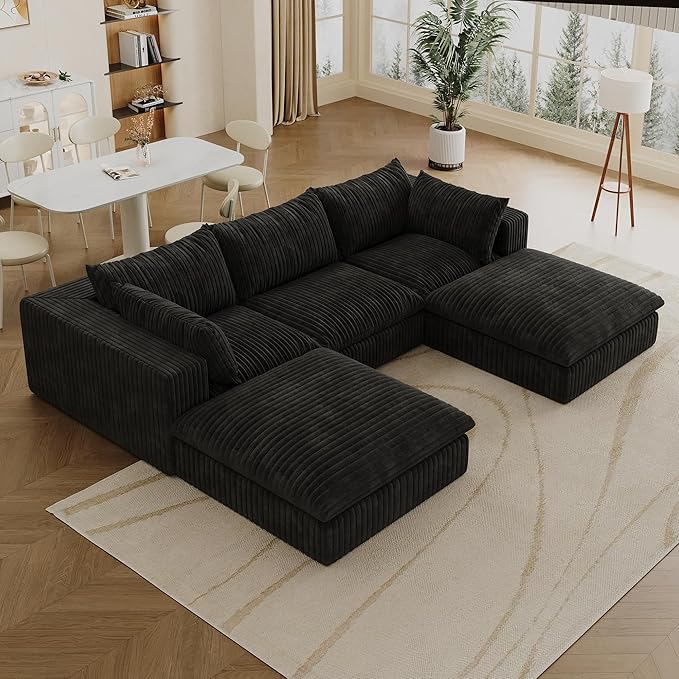 Down Filled Boneless Sectional Sofa Cloud Couch - Image 5