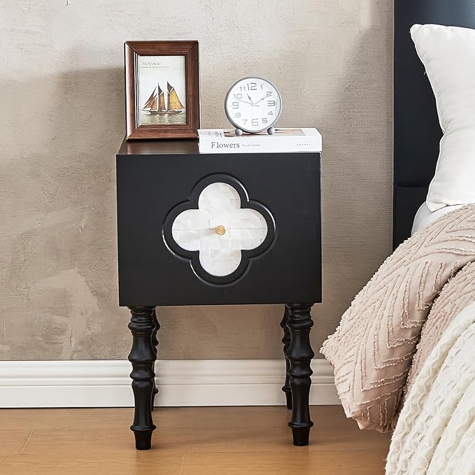 Uniclinens Black Nightstand by Uniclinens