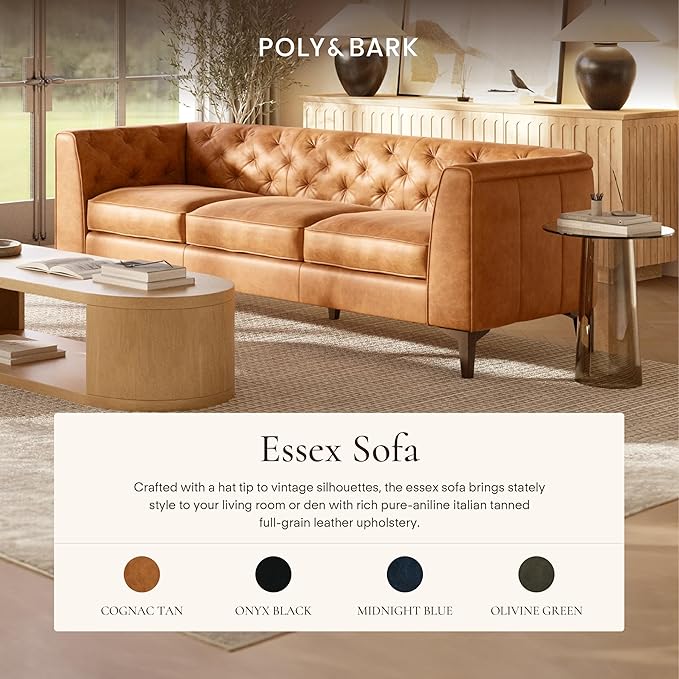 Poly & Bark Essex Leather Couch - Image 4
