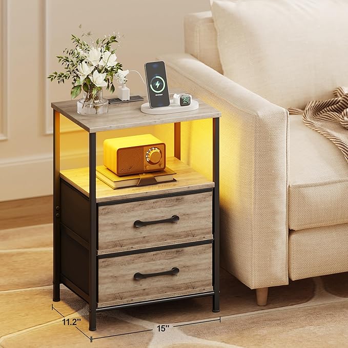 Nightstands Set of 2, Night Stand - Image 6
