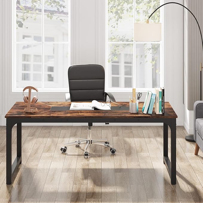 Tribesigns Modern Computer Desk, 70.8 x 35.4 inch Large Executive Office Desk - Image 8