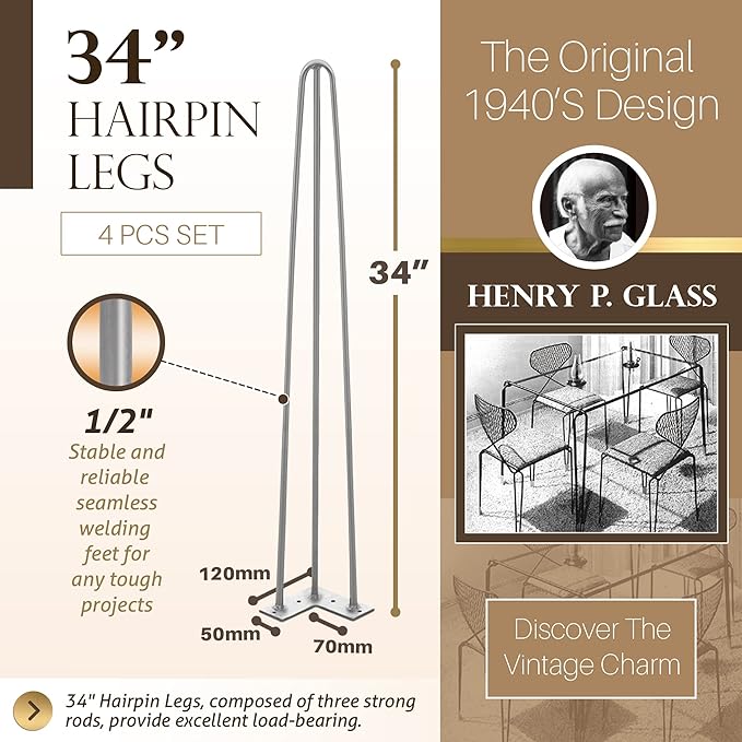 TEN49 Heavy Duty Hairpin Furniture Leg - Image 5